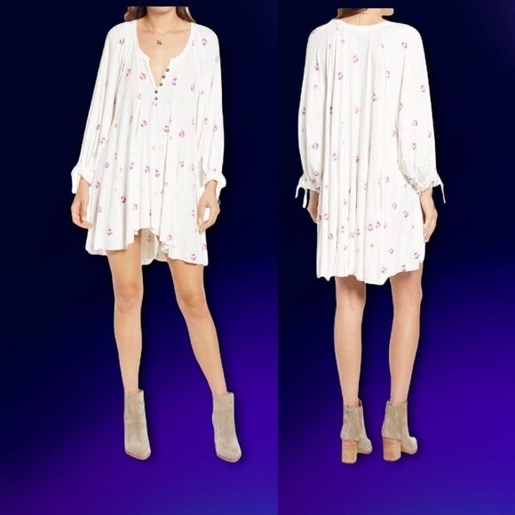 Free People Winter Sun Printed Tunic Dress in the Size Small - Picture 1 of 16
